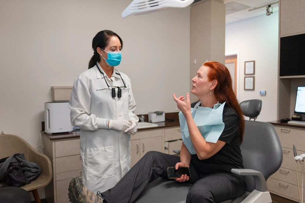 Man placing a sleep apnea oral appliance