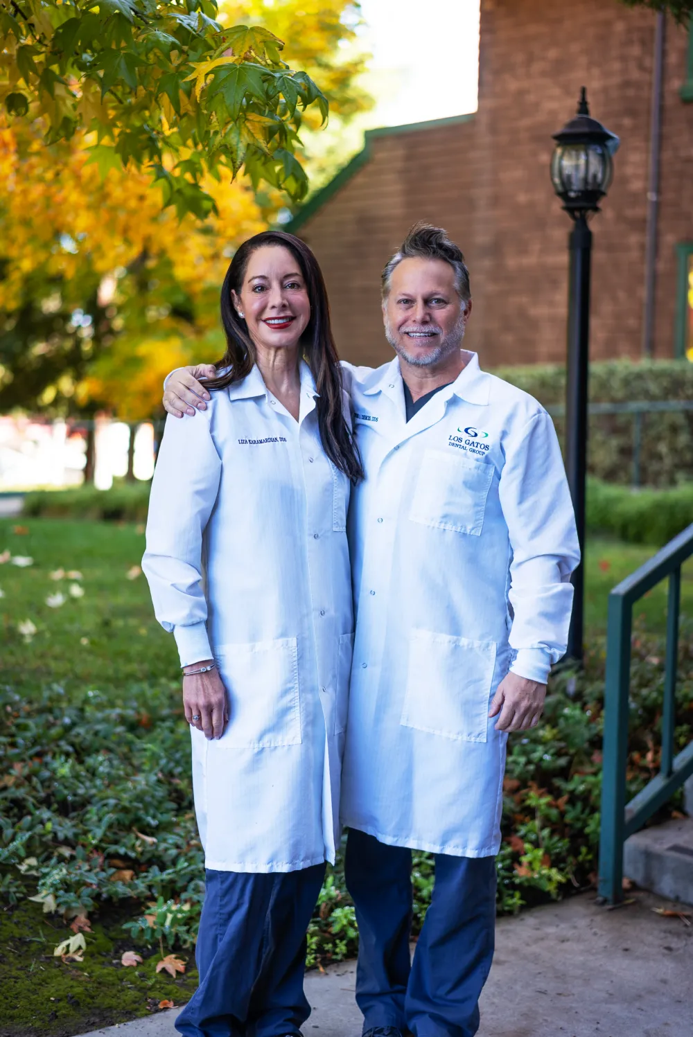 A dental assistant and patient at Los Gatos Dental Group