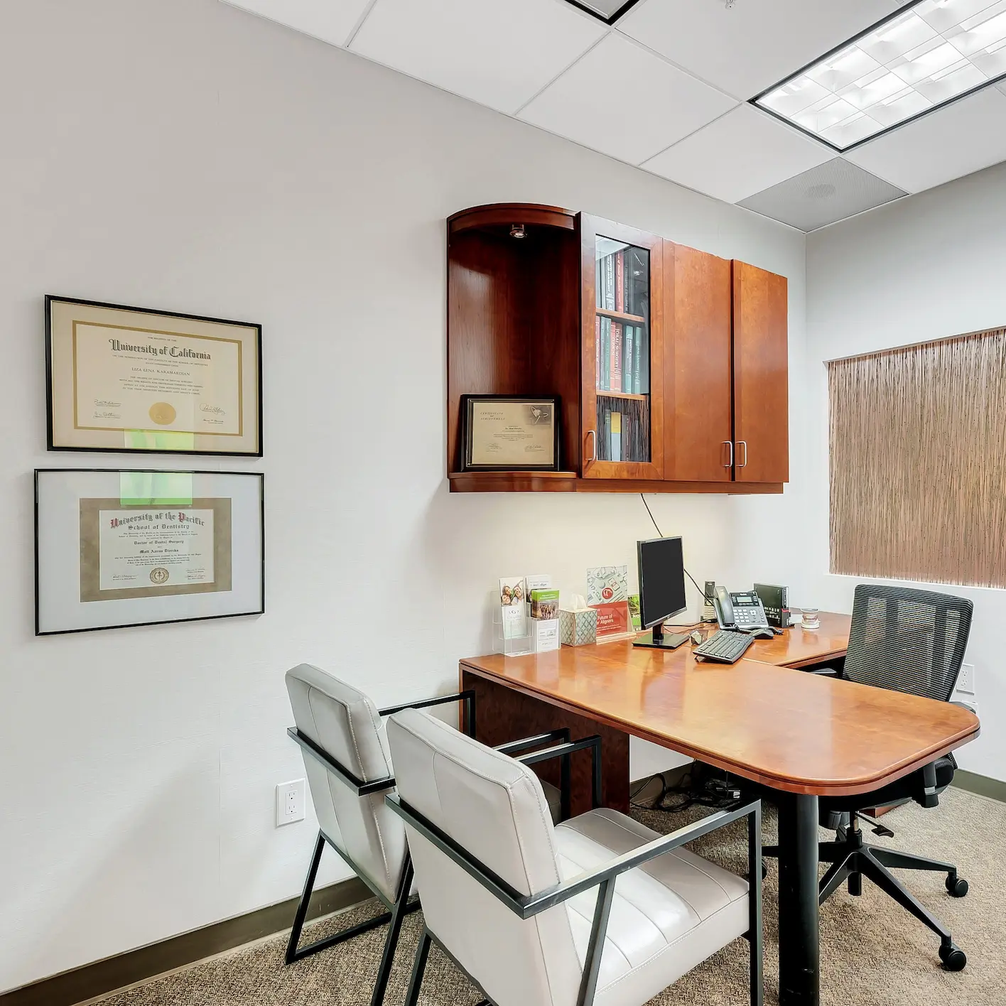 Dental office reception desk