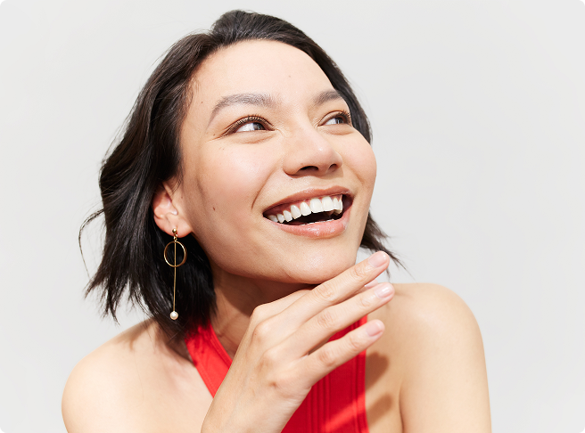 Woman Smiling for Love Smile Day