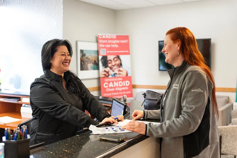 A patient experiences preventative-dentistry