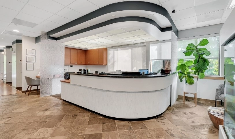 Dental office reception desk